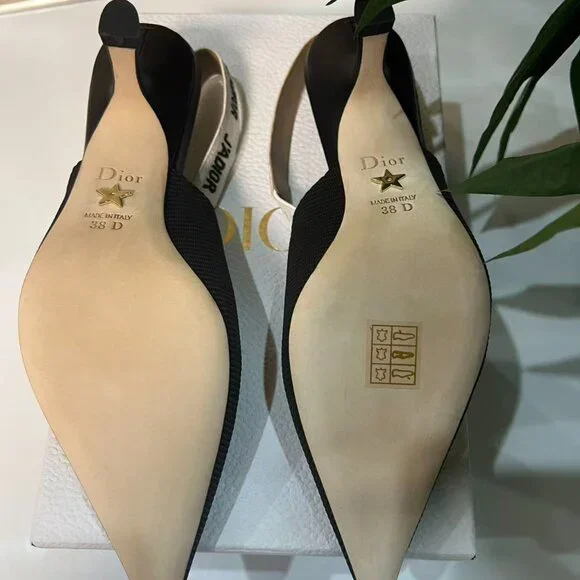 Dior J'Adior Black Velvet Slingback Pumps - Picture 7 of 8